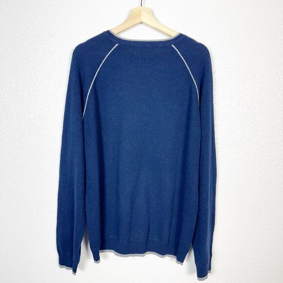 Hammacher Schlemmer Mens Luxury Washable 100% Cashmere Crew Neck Sweater XL - Picture 4 of 8